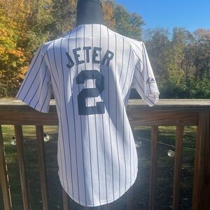 New York Yankees Derek Jeter #2 Authentic Majestic Jersey Women’s Size Medium